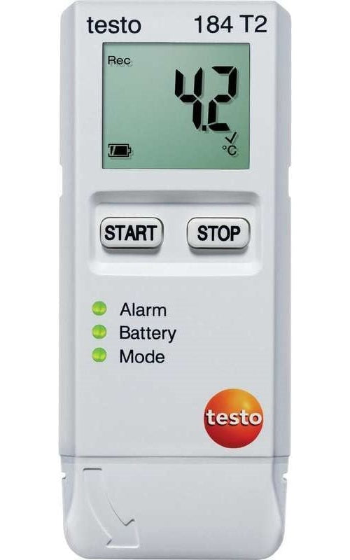 TESTO 184 T2 Temperatur-Datenlogger, Messschreiber, 40000 Messwerte, - 35 ... + 70 ° C, 0.1 ° C (0572 1842) afbeelding 1