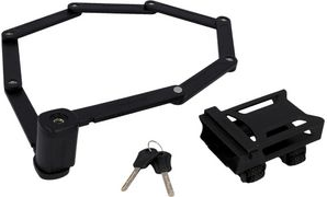 FISCHER Folding Bicycle Lock XL with Holder, Length 1,100 mm