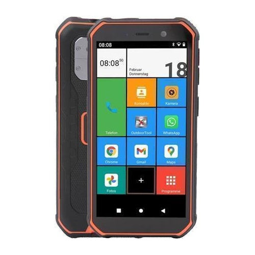 Olympia TREK 14 cm (5.5" ) Dual-SIM Android 10.0 4G USB Typ-C 3 GB 32 GB 5000 mAh Schwarz - Orange (2288) afbeelding 1
