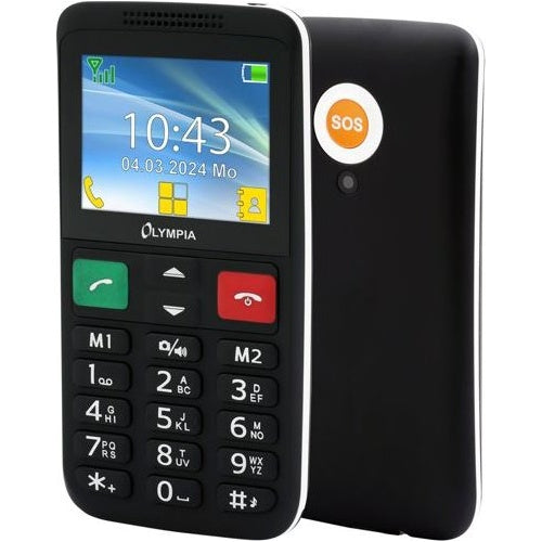 OLYMPIA Komfort-Mobiltelefon LUX Großtasten 2,4" Farbdisplay SOS-Taste Dual-SIM Kamera B Schwarz (2229) afbeelding 1
