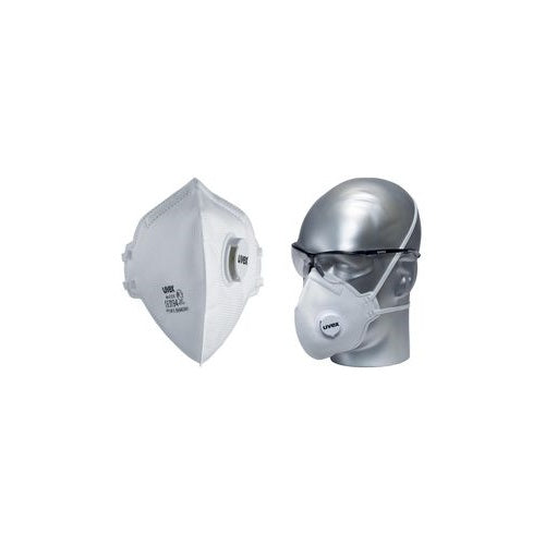uvex Atemschutzmaske silv-Air classic 3310, FFP3 Material: Kopfband Textil/ Nasenclip PP/ Kopfbandclips PP/ - 1 Stück (8763310) afbeelding 1