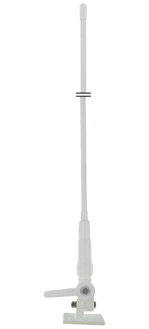 Albrecht AE Marine 5, UKW Seefunk-Antenne ca. 1,5 m inkl. Fuß und ca. 4,5 m Kabel (64100) afbeelding 1