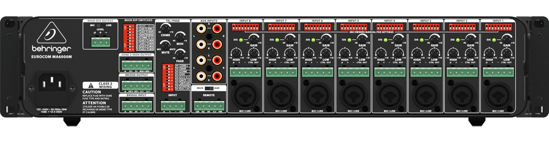 Behringer MA6000M audio amplifier Performance/stage Black afbeelding 2