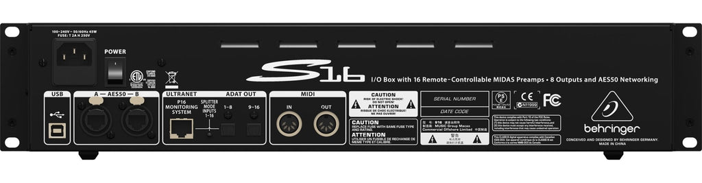 Behringer Digital Snake S16 audio module afbeelding 2