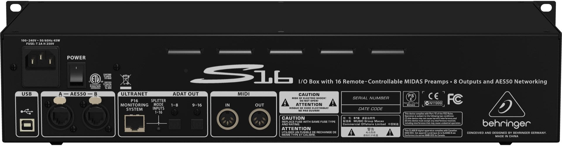 Behringer Digital Snake S16 audio module afbeelding 6