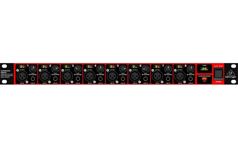 Behringer ADA8200 - 8 channel audio converter  10 - 24000 Hz afbeelding 4