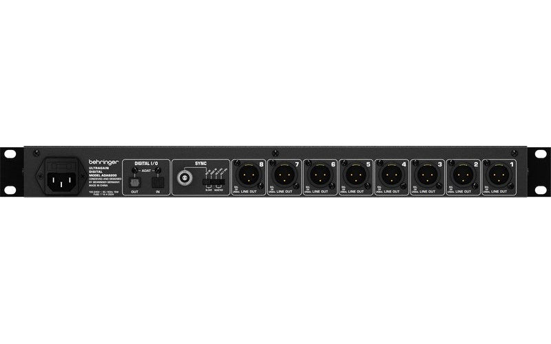Behringer ADA8200 - 8 channel audio converter  10 - 24000 Hz afbeelding 6