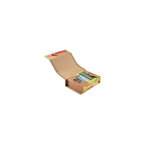 ColomPac CP020.12.020 - Flexible Wickelverpackung - Buchverpackung aus Wellpappe - 325 x 250 x 80 mm - braun - 1 Pack = 20 St. (CP020.12.020) afbeelding 1