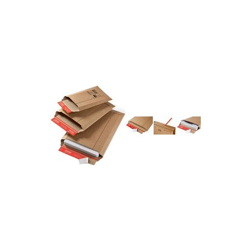 ColomPac Versandtasche aus Wellpappe, braun/CP01001 150 x 250 x bis 50 mm (CP01001) afbeelding 1