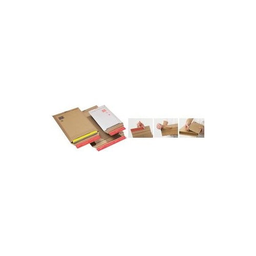 ColomPac Versandtasche, aus brauner Wellpappe Innenmaße: (B)530 x (T)720 x (H)-50 mm - 20 Stück (CP 010.10) afbeelding 1