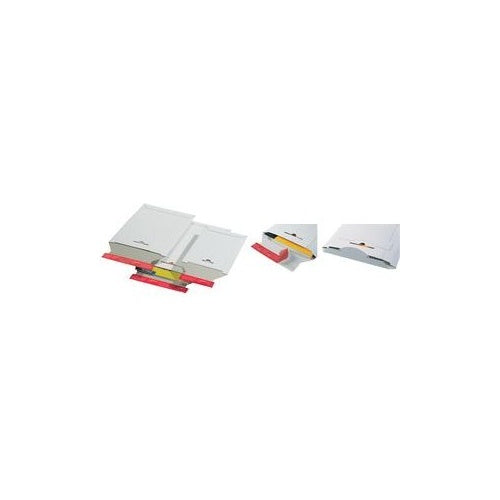 ColomPac Versandtasche mit Wiederverschluss, DIN C4 aus weißer Vollpappe, Wiederverschluss zum Retournieren - 20 Stück (CP 012.05) afbeelding 1