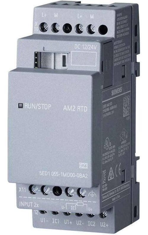 Siemens SPS-Erweiterungsmodul LOGO! AM2 RTD 0BA2 6ED1055-1MD00-0BA2 12 V/DC, 24 V/DC (6ED1055-1MD00-0BA2) afbeelding 1