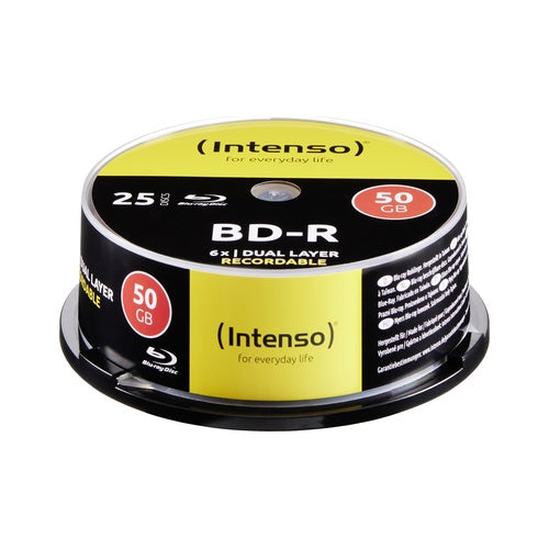 Intenso - 25 x BD-R - 50GB 6x - Spindel (5001124) afbeelding 1