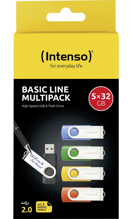 Intenso Basic Line USB Typ-A 2.0/s Drehring black Blau Grue... - Flash-Speicher - unsortiert (3503585) afbeelding 1