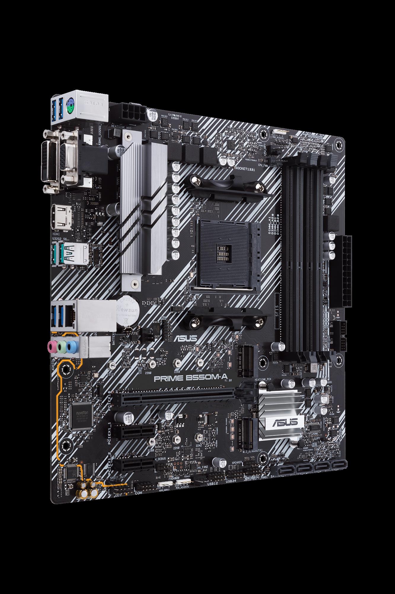 ASUS PRIME B550M-A/CSM Motherboard - Micro ATX - Socket AM4 - AMD B550