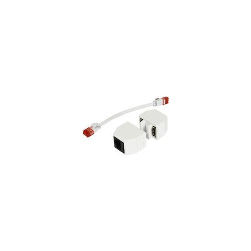 TP-TP Kupplung,CAT6A,Buchse,1:1 ,8-pol., RJ45, magnetische Sicherungskupplung, Abwurfbuchse, PoE fähig, bis zu 10GBit (ALL-RJ45-Magnet) afbeelding 1