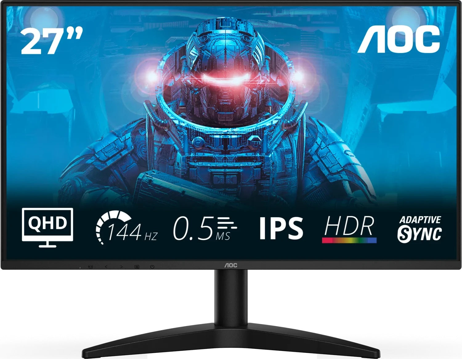 AOC Q27B36X B36 Series 27" QHD IPS Gaming-Monitor 144 Hz 0,5 ms MPRT HDMI DisplayPort Schwarz (Q27B36X) - 4038986183208 - afbeelding 1