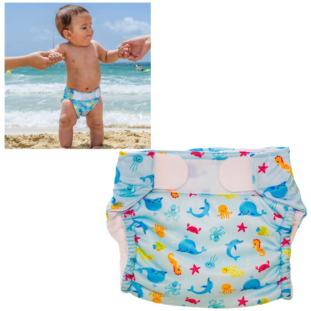 Fred's Swim Academy Washable Swim Diaper Sea Animals Size 2 9-16 kg Blue