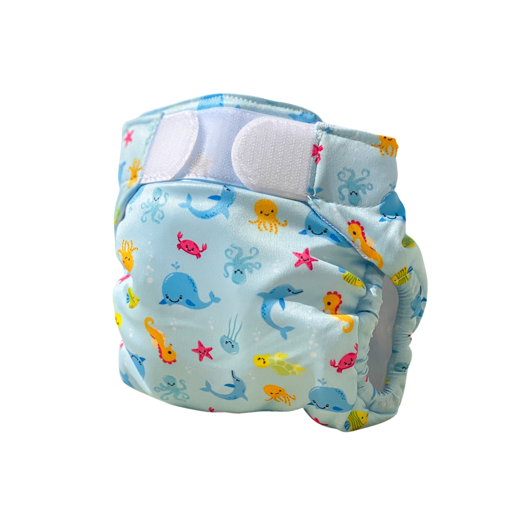 Fred's Swim Academy Washable Swim Diaper Sea Animals Size 2 9-16 kg Blue