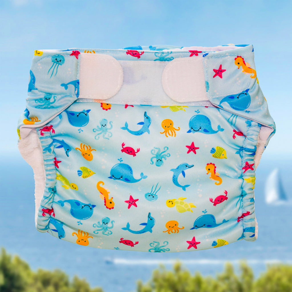 Fred's Swim Academy Washable Swim Diaper Sea Animals Size 1 4-9 kg Blue