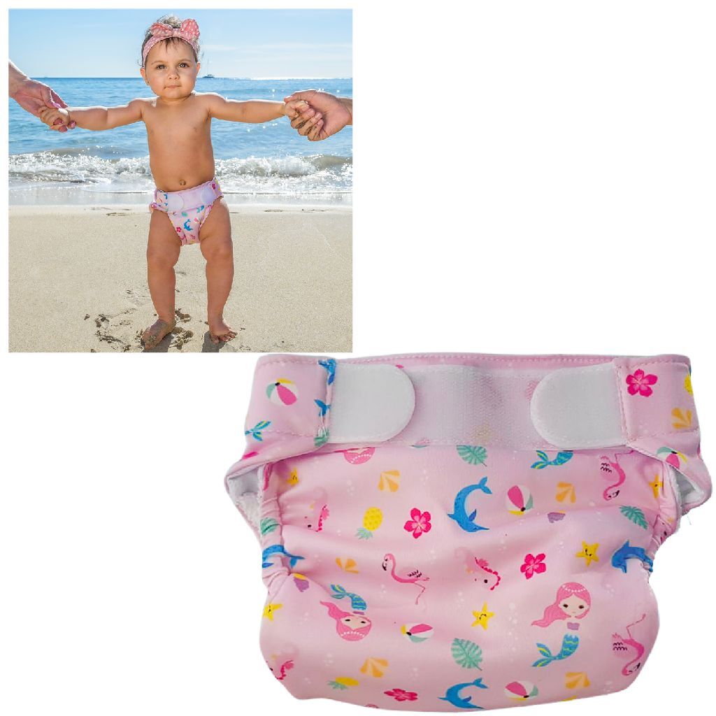 Fred's Swim Academy Washable Mermaid Swim Diaper Size 2 9-16 kg Pink