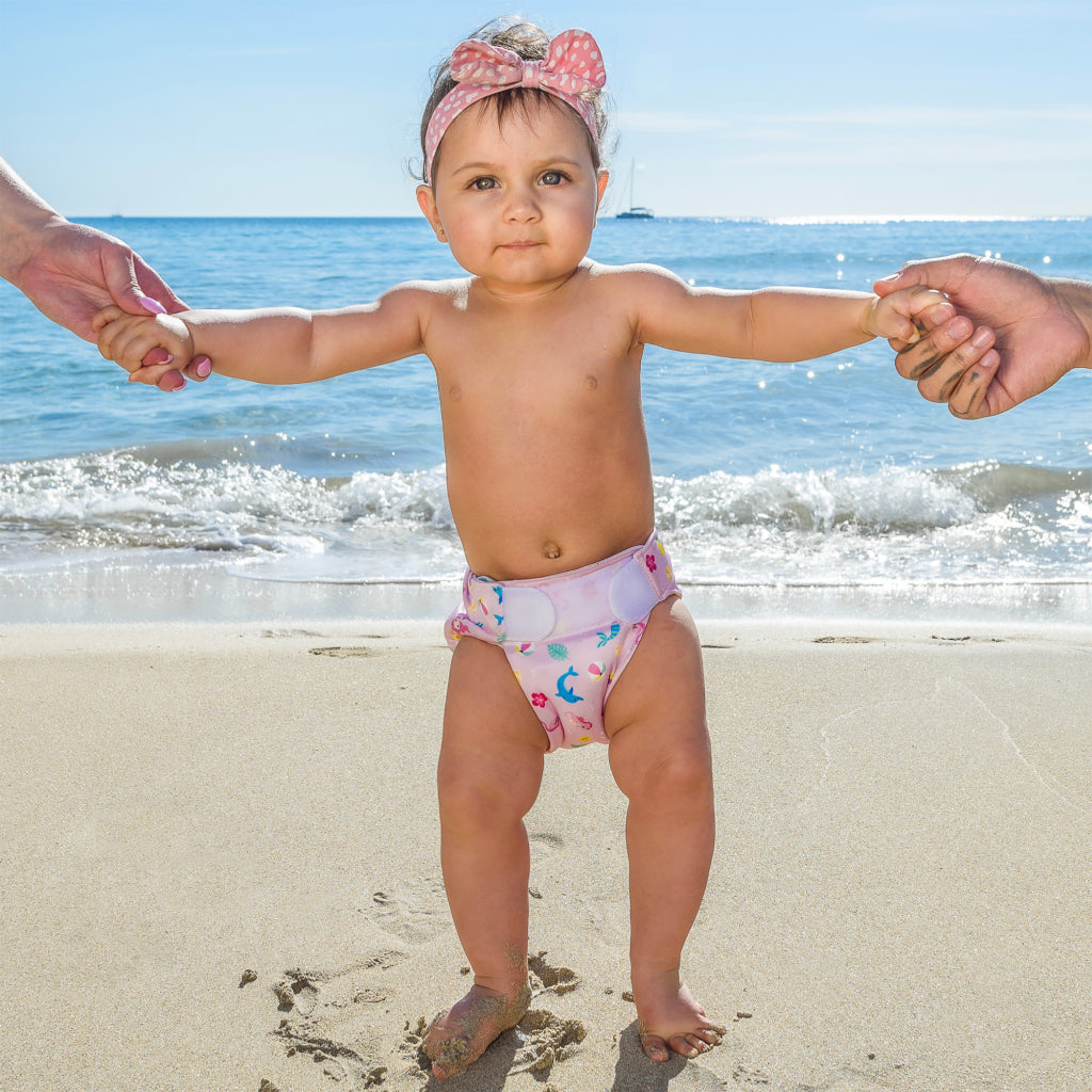 Fred's Swim Academy Washable Mermaid Swim Diaper Size 2 9-16 kg Pink