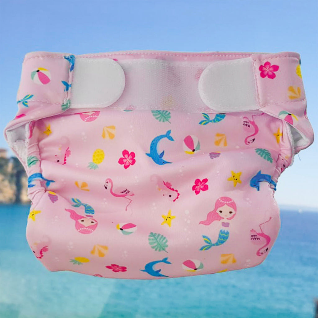 Fred's Swim Academy Washable Mermaid Swim Diaper Size 2 9-16 kg Pink