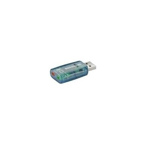 Wentronic Goobay USB 2.0 Soundkarte, Transparent - zum Anschluss von Mikrofonen und Lautsprechern (68878) afbeelding 1