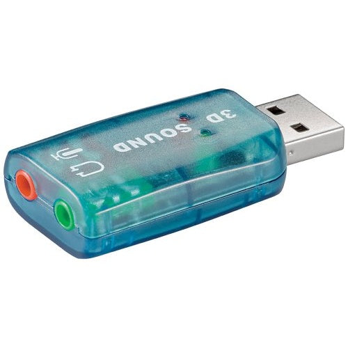 Wentronic Goobay USB 2.0 Soundkarte, Transparent - zum Anschluss von Mikrofonen und Lautsprechern (68878) afbeelding 2