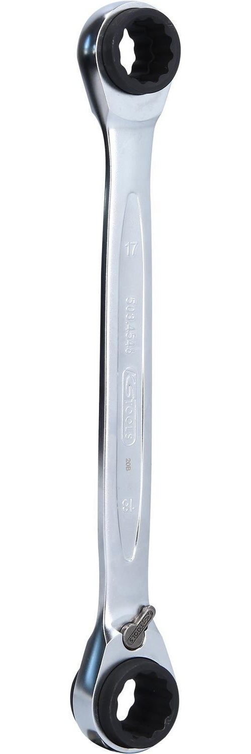 KS TOOLS 10,20cm (4") 1 GEARplus umschaltbar Doppel-Ratschenringschlüssel, 16x17x18x19mm (503.4546) afbeelding 1