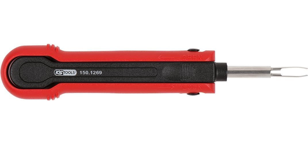 KS TOOLS Entriegelungswerkzeug für Flachstecker/Flachsteckhülsen 2,8 mm, 4,8 mm, 5,8 mm, 6,3 mm (AMP Tyco JPT, AMP Tyco SPT, AMP Tyco, TAB, Delphi HVF2, GHW DFK, GHW MDK 3) (150.1269) - 4042146225738 - image 1