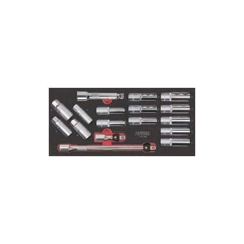 Module - KS TOOLS - 713.1026 - Module de douilles longues et accessoires - 1/2 - 17 pieces afbeelding 1
