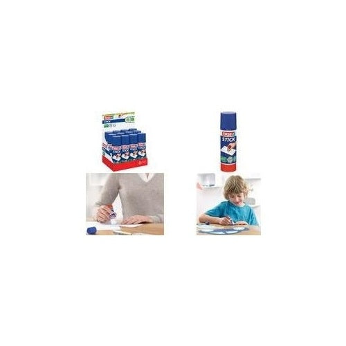 tesa ecoLogo Stick Klebestift, Inhalt: 40 g, Thekendisplay lösungsmittelfrei, 100% recycelter Kunststoff, 65% bio- - 12 Stück (57028-00200-00D) afbeelding 1