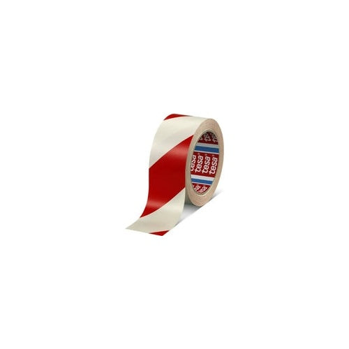 tesa 60760-00088-15 Bodenmarkierungsband Rot/Weiß (L x B) 33.00 m x 50.00 mm 33 m (60760-00088-15) afbeelding 1