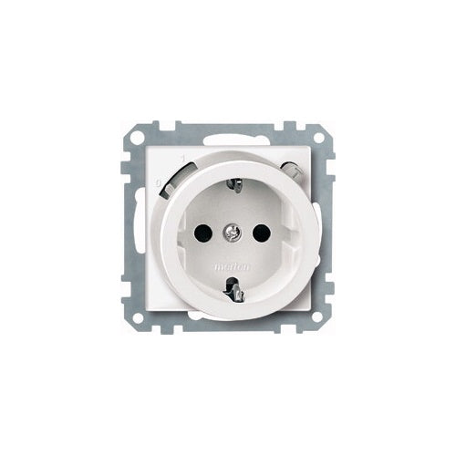 MERTEN FI-SCHUKO-Sicherheitssteckdosen-Einsatz 233819 System M polarweiss glänzend 233819 233819 (233819) afbeelding 1