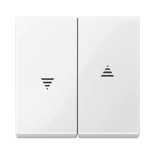 Merten Abdeckung Jalousie-Schalter System M, 1-M, M-Smart, M-Plan, M-Creativ Polarweiß glänzend 432419 (432419) afbeelding 1