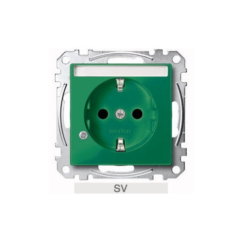 Merten Steckdose SCHUKO MEG2303-0304 grün System M (MEG2303-0304) afbeelding 1