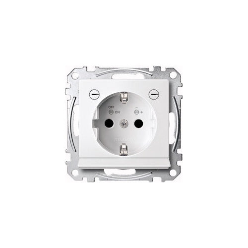 Merten MEG2304-0319. Buchsen-Typ: CEE 7/3, Unterstützte Stecker-Typen: CEE 7/4. Produktfarbe: Weiß, Material: Thermoplast. Eingangsspannung: 250 V, Stromstärke (maximal): 16 A (MEG2304-0319) afbeelding 1