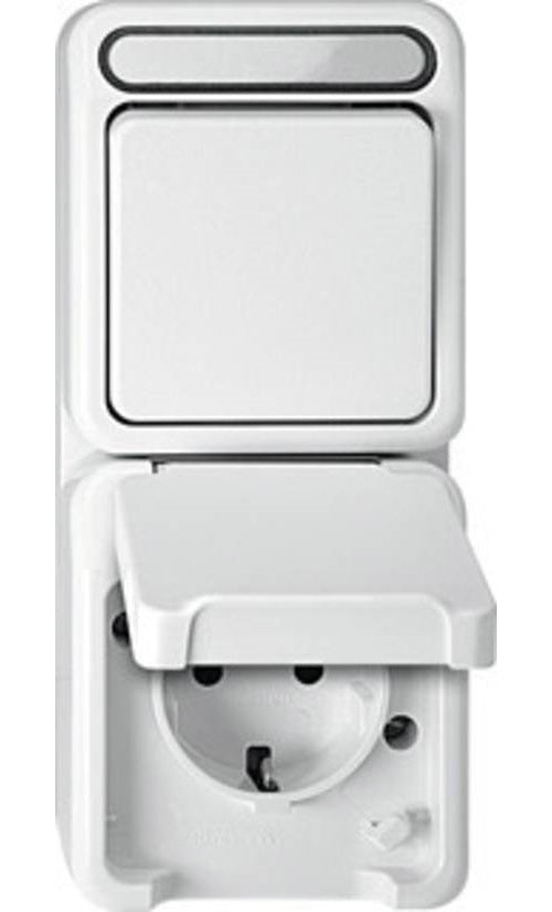 MERTEN MEG3494-8019 Kombi. SCHUKO-Steckdose AQUASTAR afbeelding 1