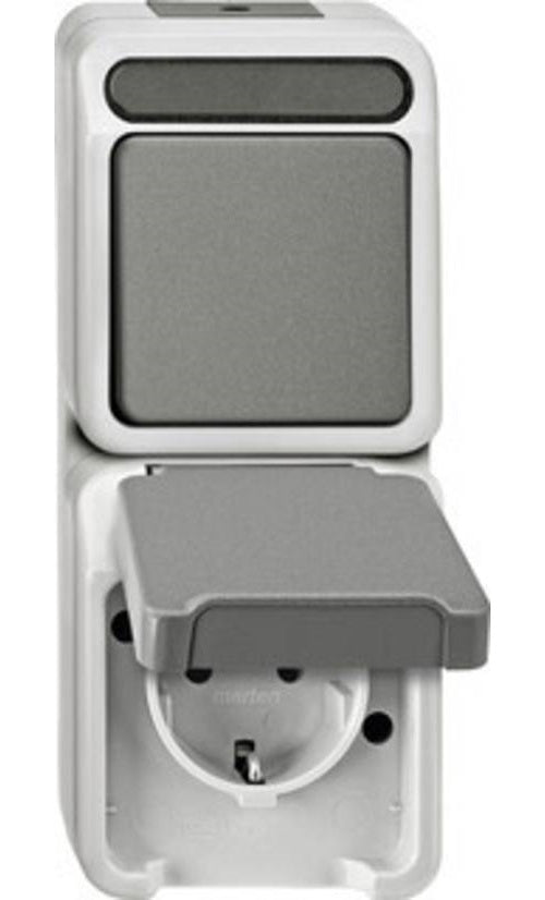 MERTEN MEG3494-8029 Kombi. SCHUKO-Steckdose AQUASTAR afbeelding 1