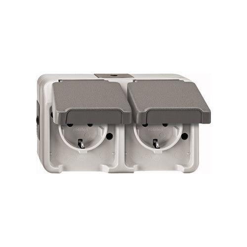 MERTEN SCHUKO-Doppel-Steckd. MEG2321-8029 lichtgrau AQUASTAR MEG2321-8029 MEG2321-8029 (MEG2321-8029) - 4042811179878 - image 1