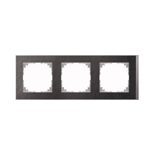 Merten MEG4030-3669. Produktfarbe: Aluminium, Schwarz, Markenkompatibilität: Merten, Material: Stein, Thermoplast (MEG4030-3669) afbeelding 1