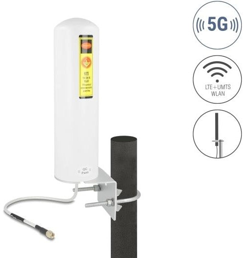 Delock 5G LTE Antenne SMA Stecker 3 - 5 dBi starr omnidirektional Wand- und Mastmontage (10036) afbeelding 1
