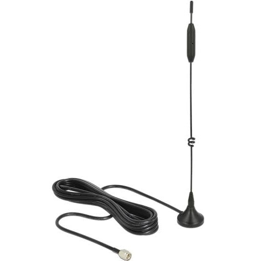 DeLOCK - Mobiltelefon-/Wi-Fi-Antenne - Innen / Außen - DECT, UMTS, GSM, LTE, Bluetooth, WLAN 2,4 GHz, ZigBee, Z-Wave, LoRa 868 MHz / 915 MHz (12420) afbeelding 1