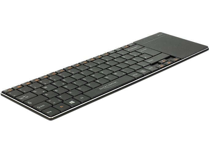 Delock Funktastatur für Smart TV und Windows PCs mit Touchpad 6 mm flach (12454) afbeelding 1