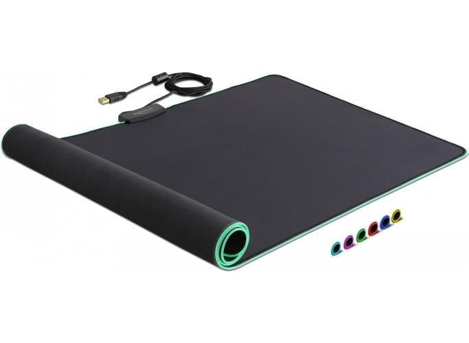 DeLOCK - Beleuchtetes Mousepad - Schwarz (12555) afbeelding 1