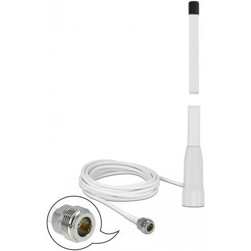DeLOCK WLAN 802,11 b/g/n Marine Antenna - Antenne - Smart Home - 10 dBi - Innen / Außen, Schraubmontage - weiß (12576) afbeelding 1