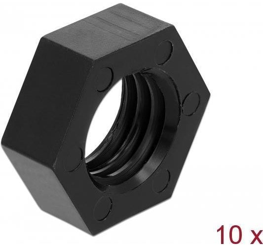 Navilock - 5/8" - 11 Mutter - Schwarz (Packung mit 10) afbeelding 1