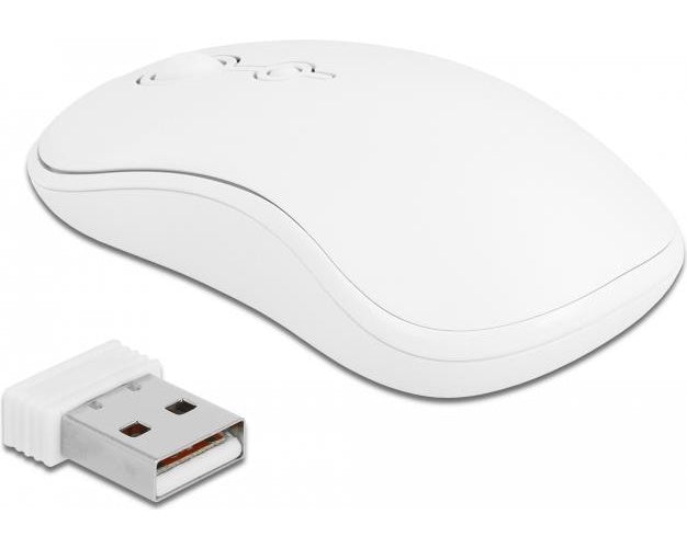 DeLOCK - Tastatur-und-Maus-Set - kabellos - 2,4 GHz - QWERTZ - Deutsch - weiß - retail (12703) afbeelding 1