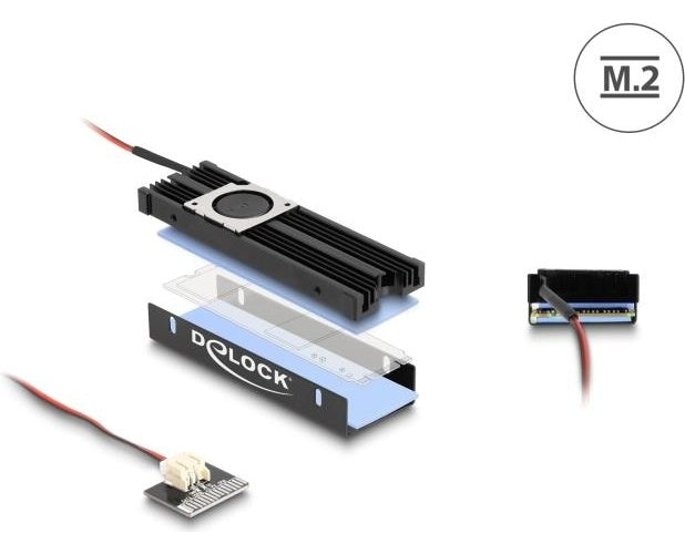 Delock - Solid State Drive Kühlkörper - SATA - Schwarz (18451) - 4043619184514 - image 1